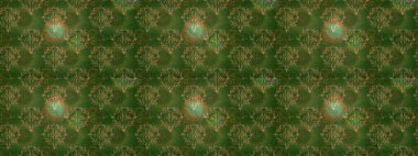 Raster illüstrasyonu. Yeşil, kahverengi ve bej renklerde yaprakları olan pürüzsüz desenler, suluboya çiçek desenleri, duvar kağıdı, kart veya kumaş için kullanılabilir..