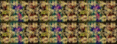 Yüzey için tekrarlanan doku, ambalaj kağıdı, kahverengi, gri ve sarı renkler. Kış kar tanesi, raster arka plan. Renkli arka planda izole kar taneleri. Raster illüstrasyonu.