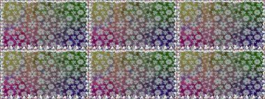 Raster resim. Seamless modeli moda kumaş deseni. Bahar Tema Dikişsiz desen arka plan rengi. Düz çiçek öğeleri tasarım. Sevimli çiçek öğeleri.