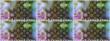 Parmak izi, kumaş, duvar kâğıdı, tekstil için raster dokusu. Renkli grunge soyut arka planda Cologray ve nötr çiçeklerle gelişir. İşlemeli çiçek desenli..