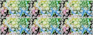 Rengarenk çiçekleri ve yaprakları tarafsız ve yeşil renklerde inanılmaz kusursuz çiçek deseni. Moda baskıları için zarif bir şablon. Modern çiçek arkaplanı. Halk stili.