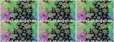 Gri ve nötr gri ve nötr. Retro tekstil tasarım koleksiyonu. Çiçekli ipek eşarp. El çizimi çiçek unsurları olan soyut, dikişsiz raster deseni. 1950 'ler-1960' lar motifleri.