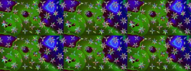 Çiçekler suluboya eskiz deseni. Raster Stili kumaş deseni.