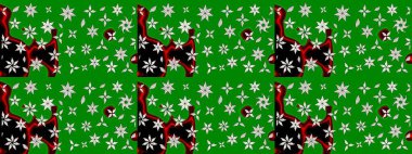 Sketch Floral Pattern in Raster illustration. Fancy fabric pattern. Colour Spring Theme sketch pattern Background. Flat Flower Elements Design.