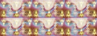 Tarafsız ve bej renkli kar taneleri. Raster illüstrasyonu. Renkli arka planda izole tatlı kar taneleri. Kar tanesi raster deseni.