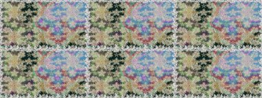 Çiçek izi. Suluboya kusursuz desen. Suluboya tarzında nötr renkler üzerine çiçekler.