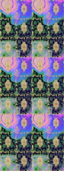 Altın çiçekli eskiz deseni. Barok tarzında altın çiçekli süs. Gri renklerdeki altın element. Damask arkaplanı.