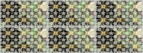 Raster illüstrasyonu. Çiçek duvar kağıdı. Kusursuz desen. Hint süsü. Tarafsız ve gri renklerde. Renkli süs kenarı.