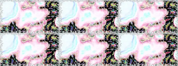 Kusursuz çiçek deseni duvar kâğıdı olarak kullanılabilir. Raster illüstrasyonu. Tarafsız ve siyah renkte çiçekler.