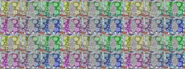 Raster illüstrasyonu. Çiçek süsü ile kusursuz desen. Tarafsız renklerde çiçekler.