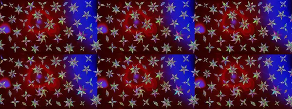 Çiçekler, dallar, bitkiler ve çiçekler. Güzel kumaş deseni. Raster illüstrasyonu. El çizimi.