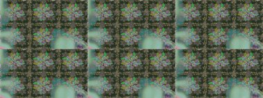 Gri renkli güzel çiçekli kusursuz desen, suluboya çiçek deseni, duvar kağıdı, kart veya kumaş için fayanslı. Raster..