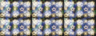 Noel ve yeni yıl moda baskıları için tatil tasarımı. Kar tanelerinin soyut arkaplanlı Noel şablonu. Raster illüstrasyonu. Gri, nötr ve mavi kar taneleri.