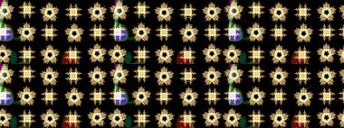 Renkli elementlerle Raster ilginç desen.