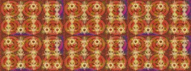 Kahverengi, turuncu ve pembe kar taneli Noel kartı kahverengi, turuncu ve pembe renklerde. Kış kartı Mutlu Noeller, Yeni Yıl ve Mutlu Tatil Raster çizimleri. Kar taneleri arkaplanı.