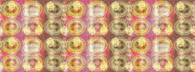 Parlak çiçeklerle bej, nötr ve pembe renkler üzerine soyut çizim deseni. Küçük çiçekte hoş bir çiçek deseni var. Çiçek elementli zarif raster dokusu..