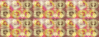 Renkli arka planda izole kar taneleri. Raster illüstrasyonu. Kar taneleri radyal bej, nötr ve pembe renkler.