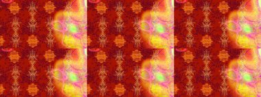 Raster kış deseni. Kırmızı, turuncu ve sarı renkler üzerine tasarım. Çiçek Elementleri 'nin soyut geçmişi. Raster illüstrasyonu.