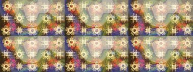 Raster kar taneleri arka plan. Snowflakes desen. Raster resim. Renk arka plan üzerinde izole soyut kar taneleri ile düz tasarım. Kar tanesi renkli desen.