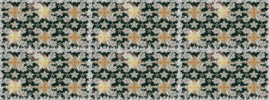 Çiçek izi. Suluboya kusursuz desen. Suluboya tarzında gri renkte çiçekler.