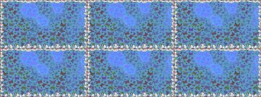 Çocuk kelebeklerin pürüzsüz deseni. Kağıt, kumaş, ambalaj kağıdı ve duvar kâğıdı tasarımı için hoş bir arkaplan. Mavi ve mor renkli sanat kelebekleri. Raster..