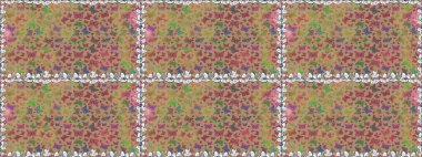 Kelebekli Raster çiçeksiz desen. Kağıt, kumaş ve ambalaj için uygun. Bej ve nötr renklerle çizim.