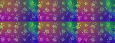 Küçük çiçekte güzel bir çiçek deseni var. Raster deseni. Çiçekli çiçek deseni, suluboya..