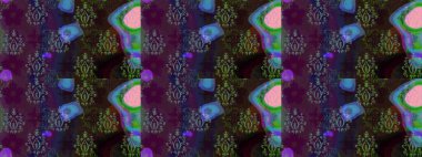 Robot resim. Kahverengi renkli çiçekler. Şirin çiçek elementleri. Raster illüstrasyonu.