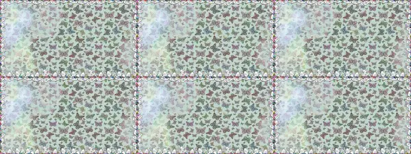 Raster. Kağıt, kumaş, ambalaj kağıdı ve duvar kâğıdı tasarımı için hoş bir arkaplan. Çocuk kelebeklerin pürüzsüz deseni. Gri renkli sanat kelebekleri.