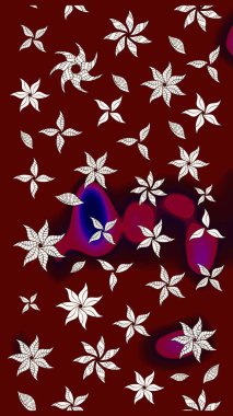 Çiçekli eskiz çizimi. Düz Çiçek Elementleri Tasarımı. Kırmızı renkte çiçekler. Renkli Yaz Teması çizim şablonu.