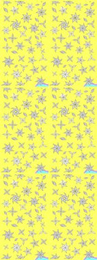 Çiçekli karalama şeklinde Raster çiçek deseni. Sarı renkli çiçekler. Nazikçe, güzel çiçek arkaplanı..