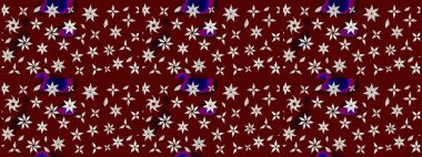 Sevimli çiçek raster deseni. Kırmızı renkte çiçekler. Renkli Bahar Teması eskiz kalıbı. Düz Çiçek Elementleri Tasarımı.