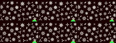 Patlayan çiçekler soyut olarak yerleştirilmiş. Raster deseni. Yumuşak, bahar çiçekleri siyah renklerde. Raster illüstrasyonu.