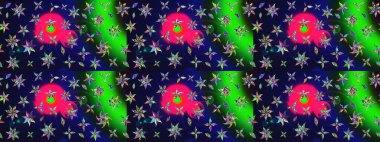 Vadinin gri renkli çiçekleri. Raster çiçek desenleri çiziyor..