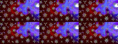 Düz Çiçek Elementleri Tasarımı. Raster güzel kumaş deseni çiziyor. Renkli Bahar Teması eskiz kalıbı. Çiçek deseni.