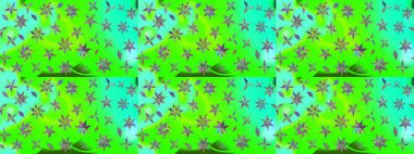 Raster illüstrasyonu. Yeşil renkte zarif çiçek buketi suluboya. Düz Çiçek Elementleri Tasarımı. Renkli Bahar Teması çizim şablonu.