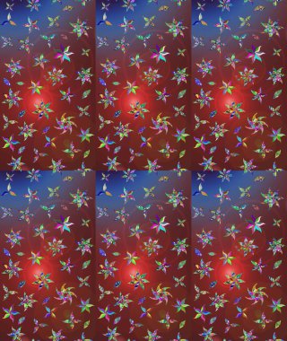 Ultraviyole kumaş deseni. Raster illüstrasyonu. Çizim kalıbı. Organik motif arkaplanı.