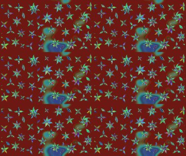 Kırmızı renklerde. Raster deseni. Raster illüstrasyonu. Küçük çiçekteki sevimli çiçek deseni. Soyut çiçek çizim kalıbı arkaplanı.