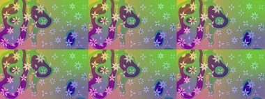 Yapraklı çizim şekli. Şirin, zarif çiçekler Raster illüstrasyonu. Poster ya da kapak için arka plan. Tekstil için figür. Davetiye ve kartpostal tasarımı için dekoratif çiçek unsurları.