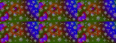 El çizimi Raster çizimi. Çizim çiçek deseni duvar kağıdı, web sitesi arka planı, ambalaj kağıdı, davetiye, broşür, afiş veya web sitesi için kullanılabilir. Parlak elementlerin.