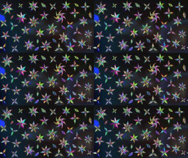 Çiçek deseni. Raster güzel kumaş deseni çiziyor. Renkli Bahar Teması eskiz kalıbı. Düz Çiçek Elementleri Tasarımı.