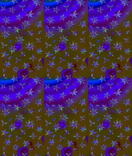 Raster. Kahverengi renkte güzel çiçekler, suluboya desenli eskiz deseni, duvar kağıdı, kart veya kumaş için fayanslı..