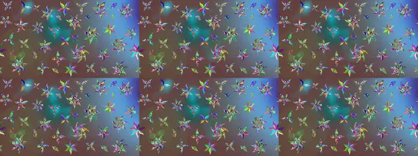 Raster illüstrasyonu. Çiçekli güzel suluboya desen. Kahverengi renklerde.