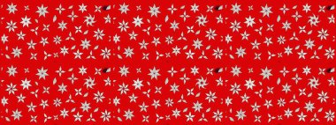 Küçük çiçekteki sevimli çiçek deseni. Raster deseni. Kibarca, kırmızı renkte yaz çiçekleri. Raster illüstrasyonu.