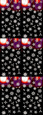 Çiçekli eskiz arkaplanı. Çocuk stili. Düz Çiçek Elementleri Tasarımı. Renkli Bahar Teması çizim şablonu.