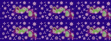 Raster deseni. Küçük çiçekteki sevimli çiçek deseni. Soyut çiçek çizim kalıbı arka planı. Raster illüstrasyonu. Mavi renklerde.