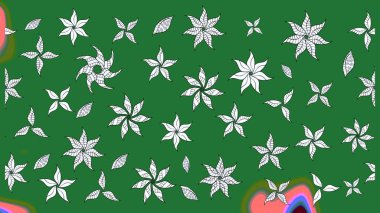 Tomurcukları çiçek olan sevimli bir çiçek deseni. Eski usul. Raster illüstrasyonu. Kumaş, tekstil, duvar kağıdı baskısı için. Eskiz geçmişi. Raster..