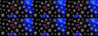 Çiçek desenli çizim. Renkli Bahar Teması eskiz kalıbı. Düz Çiçek Elementleri Tasarımı. Raster illüstrasyonu. Asya tekstil tarzında. Siyah renkte çiçekler.