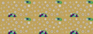 Çizim çiçek deseni duvar kâğıdı olarak kullanılabilir. Sarı renkli çiçekler. Raster illüstrasyonu.