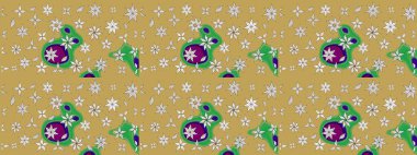 Çiçekli karalama şeklinde Raster çiçek deseni. Nazikçe, sarı renkte yaz çiçekleri. Raster illüstrasyonu.